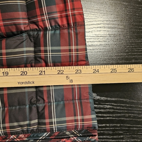 Eddie Bauer Tartan Plaid Premium Goose Down Puffer Vest, sz Medium - Picture 12 of 12